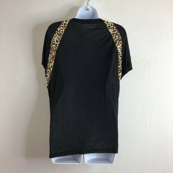 Cinnie Women's Black Short Sleeve Round Neck Casual T Shirt Top Size Large - Picture 6 of 12